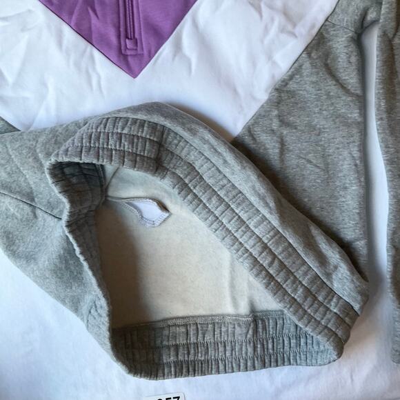 FILA Women’s Long Sleeve Half Zip Fleece Sweatshirt size M, Purple & Gray - Picture 6 of 8